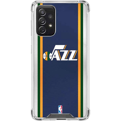 NBA Utah Jazz Team Jersey Galaxy A72 5G Clear Case